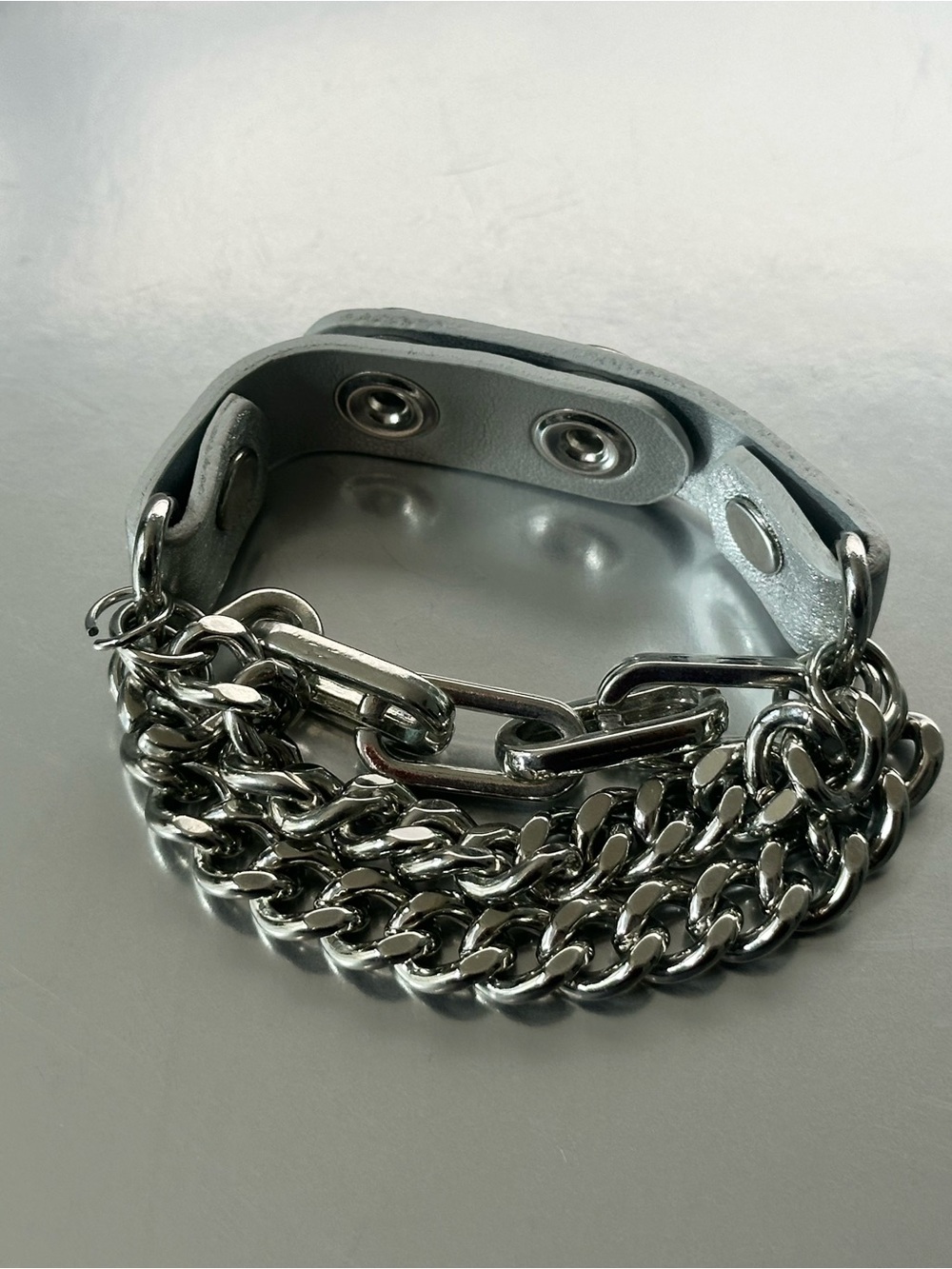 Silver-Tone Multi-Strand Chain Bracelet